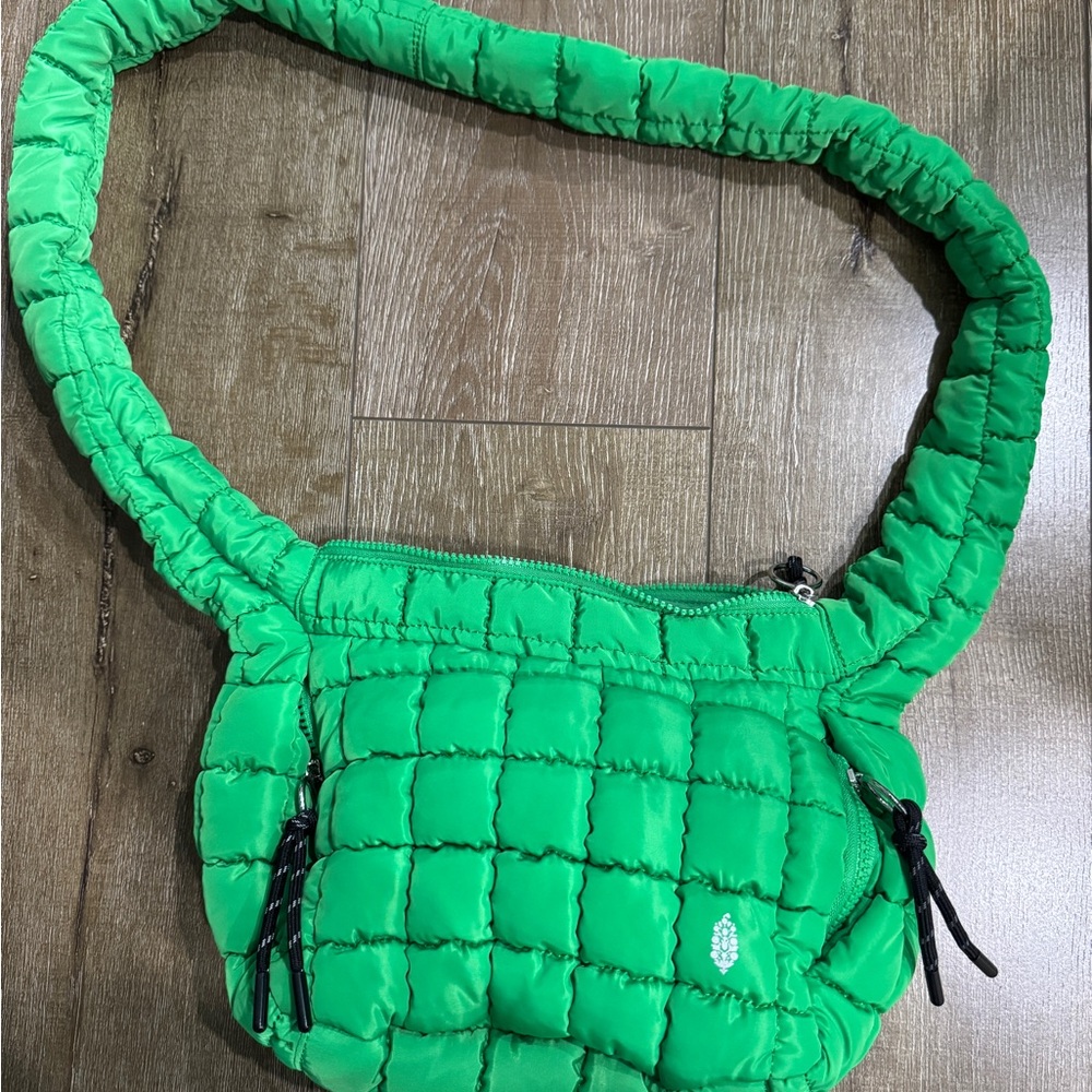 FP Movement by Free People Quilted Crossbody Bag in Bright Green